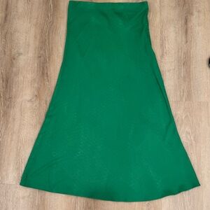 LOFT Emerald Green A-Line Maxi Skirt for Resort Wear